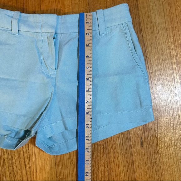 J CREW SHORTS WOMENS LIGHT BLUE 100 % COTTON SIZE 0 (e5 - Picture 3 of 7